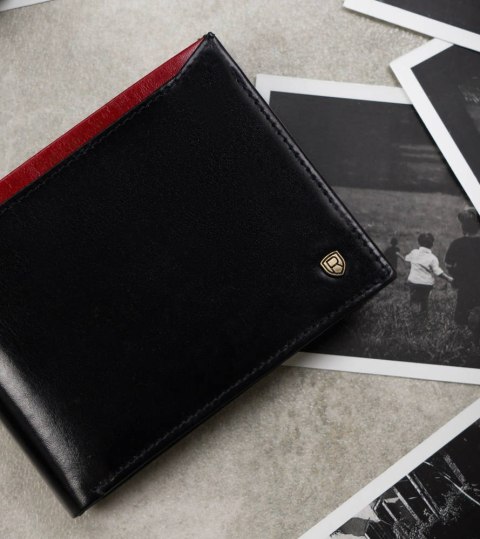 Portfel Męski N992-rvt Black+red Lumarko!