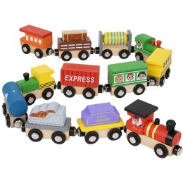 Tooky Toy Drewniane Pojazdy Wagoniki na Magnes Lumarko!