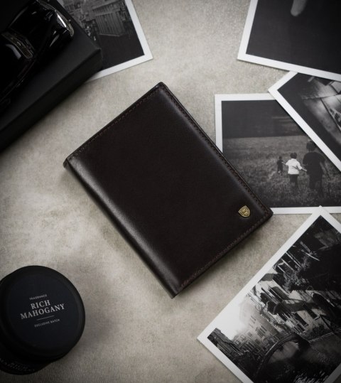 Skórzany portfel męski na dowód rejestracyjny — Rovicky Lumarko!