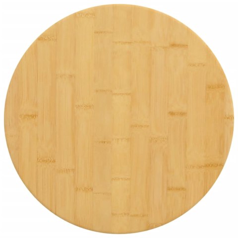 VidaXL Blat do stołu, Ø50x4 cm, bambusowy