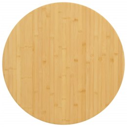 VidaXL Blat do stołu, Ø60x1,5 cm, bambusowy