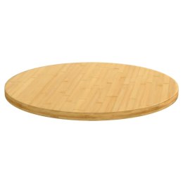 VidaXL Blat do stołu, Ø70x2,5 cm, bambusowy
