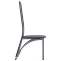VidaXL Krzesła stołowe, 4 szt., szare, sztuczna skóra