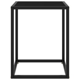 VidaXL Stolik kawowy, szkło w kolorze czarnym, 40x40x50 cm