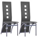 VidaXL Krzesła stołowe, 2 szt., szare, obite sztuczną skórą