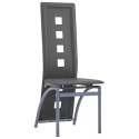 VidaXL Krzesła stołowe, 2 szt., szare, obite sztuczną skórą