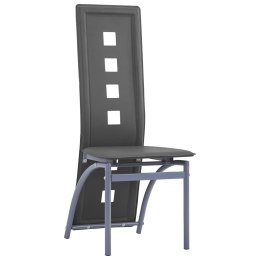 Krzesła stołowe, 2 szt., szare, obite sztuczną skórą Lumarko!