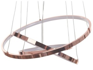Lampa wisząca LED metalowa różowe złoto ATREK