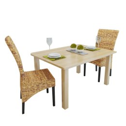 Krzesła stołowe, 2 szt., abaka i lite drewno mango Lumarko!