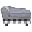 Sofa dla psa, szara, 57x34x36 cm, pluszowa Lumarko!