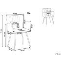 2 krzesła do jadalni welurowe szare SANILAC Lumarko!