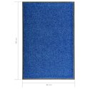 VidaXL Wycieraczka z możliwością prania, niebieska, 60 x 90 cm