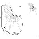 Zestaw 2 krzeseł do jadalni ekoskóra szary MARIBEL Lumarko!