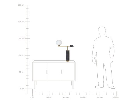 Lampa stołowa marmurowa czarna ze złotym HONDO