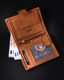 Nubukowy Portfel Męski Z Systemem Rfid Protect Lumarko!