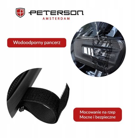 Wodoodporna torba rowerowa pod ramę — Peterson Lumarko!