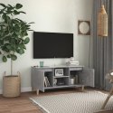 Szafka TV z drewnianymi nóżkami, szarość betonu, 103,5x35x50 cm Lumarko!