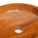 Umywalka z drewna tekowego, Φ40x10 cm Lumarko!
