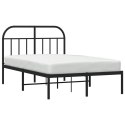 Metalowa rama łóżka z wezgłowiem, czarna, 120x200 cm Lumarko!