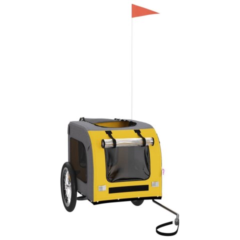 VidaXL Przyczepka rowerowa dla psa, tkanina Oxford i żelazo