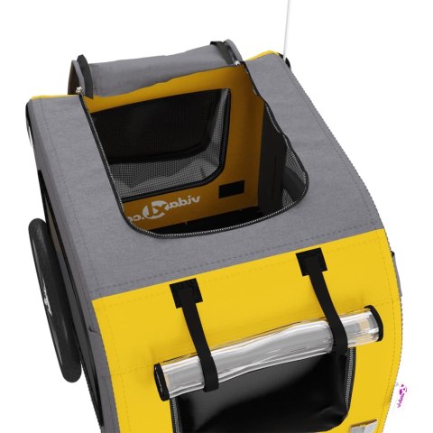 VidaXL Przyczepka rowerowa dla psa, tkanina Oxford i żelazo