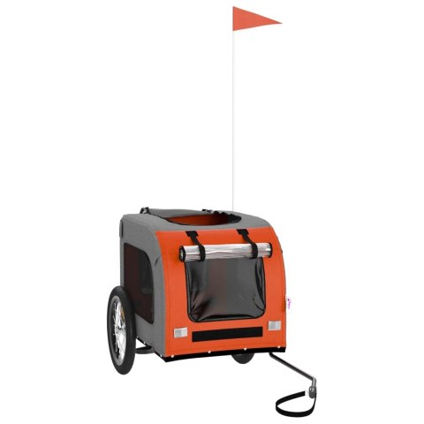 VidaXL Przyczepka rowerowa dla psa, tkanina Oxford i żelazo