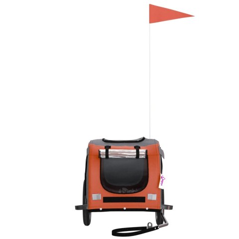 VidaXL Przyczepka rowerowa dla psa, tkanina Oxford i żelazo