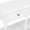 Stolik konsolowy, biały, 110x30x76 cm, materiał drewnopochodny Lumarko!