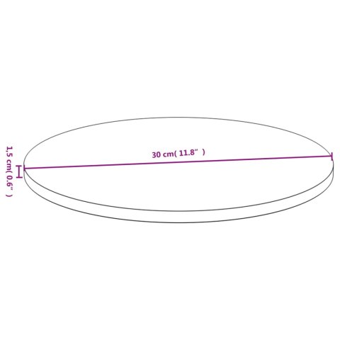 VidaXL Blat do stołu, Ø30x1,5 cm, bambusowy