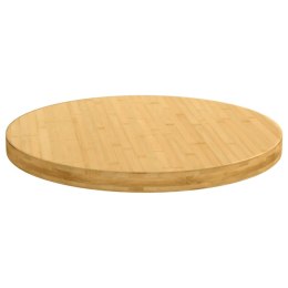 VidaXL Blat do stołu, Ø80x4 cm, bambusowy