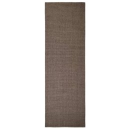 Sizalowy dywanik do drapania, brązowy, 80x250 cm Lumarko!