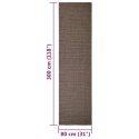 VidaXL Sizalowy dywanik do drapania, brązowy, 80x300 cm