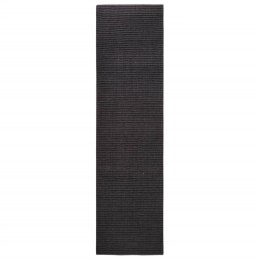VidaXL Sizalowy dywanik do drapania, czarny, 80x300 cm