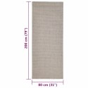 VidaXL Sizalowy dywanik do drapania, kolor piaskowy, 80x200 cm