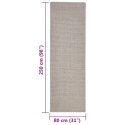 VidaXL Sizalowy dywanik do drapania, kolor piaskowy, 80x250 cm