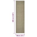 VidaXL Sizalowy dywanik do drapania, kolor taupe, 80x300 cm