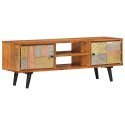 VidaXL Szafka pod TV z drzwiczkami, 112x30x40 cm, lite drewno akacjowe