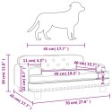 Legowisko dla psa, jasnoszare, 70x45x30 cm, aksamit Lumarko!