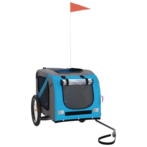 VidaXL Przyczepka rowerowa dla psa, tkanina Oxford i żelazo