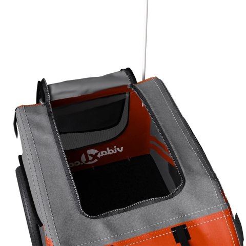 VidaXL Przyczepka rowerowa dla psa, tkanina Oxford i żelazo