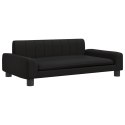 Sofa dla dzieci, czarna, 90x53x30 cm, sztuczna skóra Lumarko!