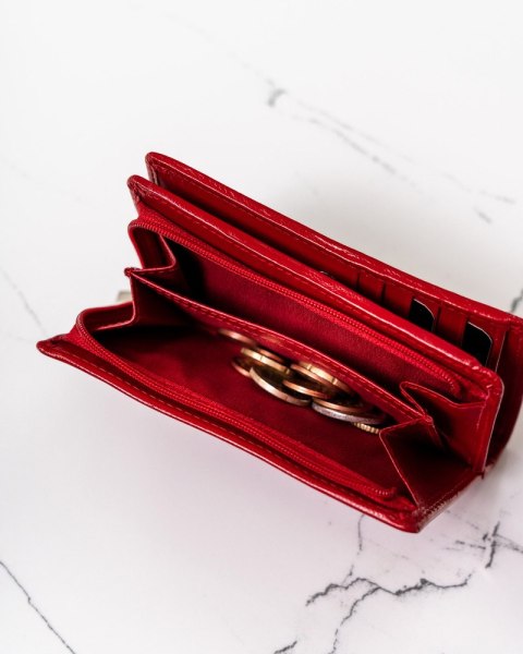 Skórzany portfel damski z dużą sekcją na karty płatnicze — Cavaldi Lumarko!