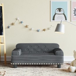 VidaXL Sofa dla dzieci, ciemnoszara, 70x45x30 cm, aksamit