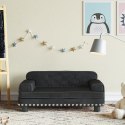 Sofa dla dzieci, czarna, 70x45x30 cm, aksamit Lumarko!