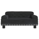 VidaXL Sofa dla dzieci, czarna, 70x45x30 cm, aksamit