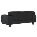 Sofa dla dzieci, czarna, 70x45x30 cm, aksamit Lumarko!