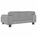 Sofa dla dzieci, jasnoszara, 70x45x30 cm, aksamit Lumarko!