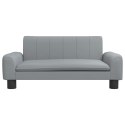 VidaXL Sofa dla dzieci, jasnoszara, 70x45x30 cm, obita tkaniną