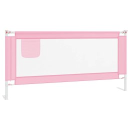 VidaXL Barierka do łóżeczka dziecięcego, różowa, 190x25 cm, tkanina