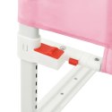 VidaXL Barierka do łóżeczka dziecięcego, różowa, 190x25 cm, tkanina